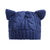 Knitted wool cotton hat with cat ears for women
