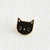 2 piece set cute cat pins, black and white